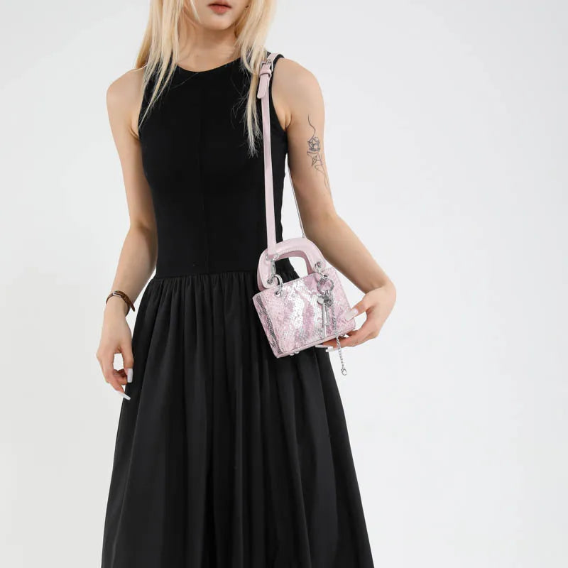 Fashion Classic Women's Mini Handbag | Small Square Bag & Serpentine Crossbody Luxegan
