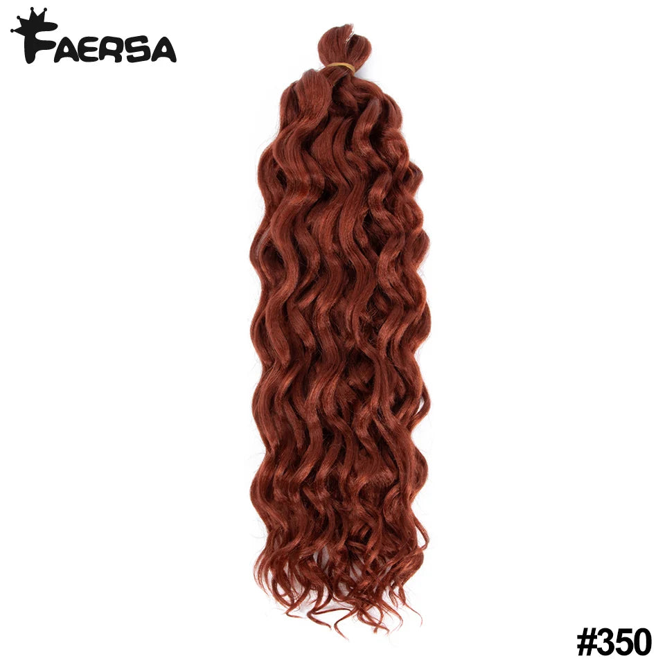 Deep Wavy Crochet Braiding Hair | Body Wave Synthetic Curly Hair Extensions 18" & 24"