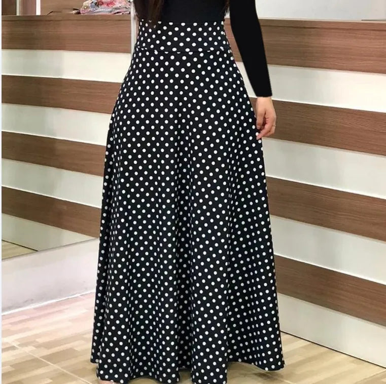 Print Round Neck Regular Fit Straight Ankle-Length Dress – Short & Long Sleeve Options, Spring/Summer