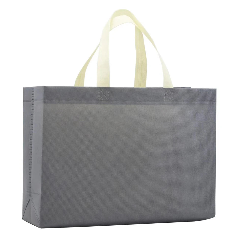 Foldable Eco Shopping Bag | Sophisticated "Large Capacity" Non-Woven Silhouette | Elegant "Reusable" Fabric Tote | "Dignified" Solid Grocery Cloth Bag for Radiant Versatile Styling Luxegan