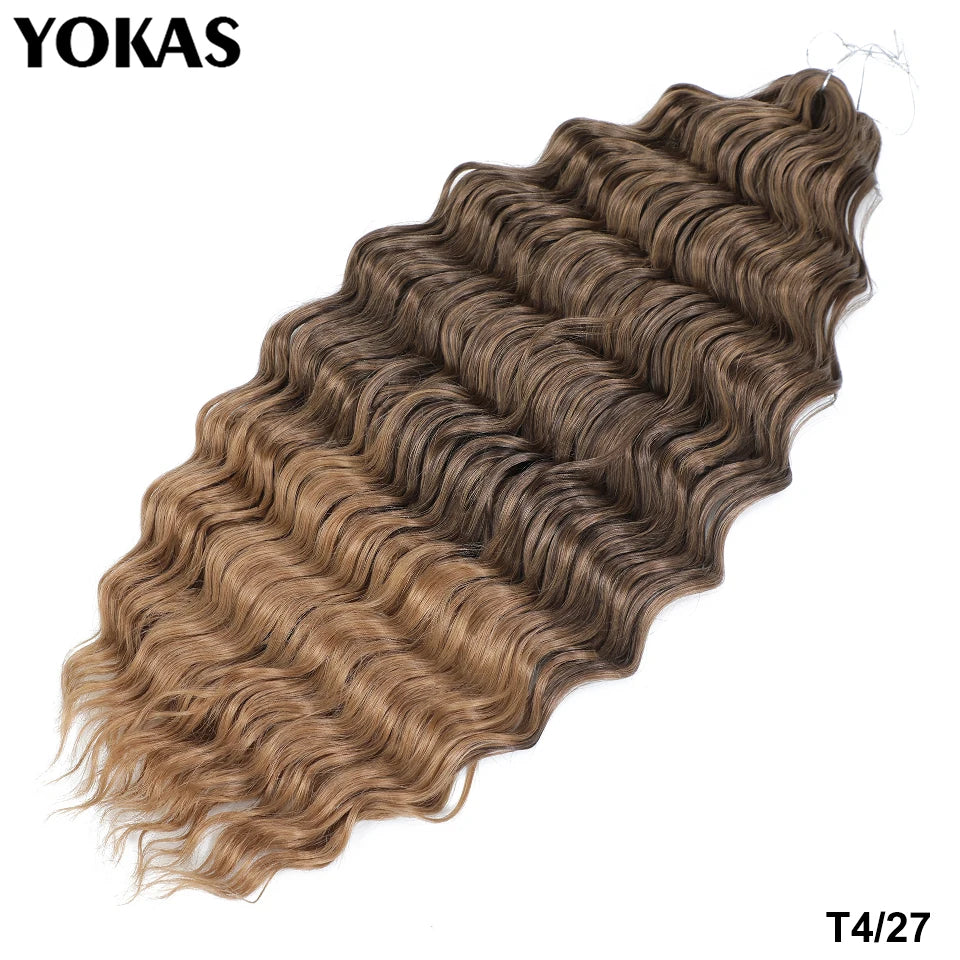 24 Inch Synthetic Anna Curl Crochet Hair | Pre-Looped Deep Wave