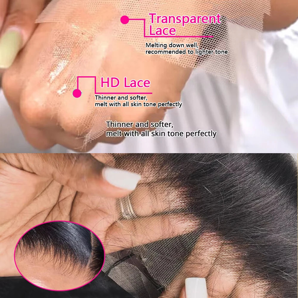 Body Wave HD Lace Frontal Wig - 13x6 Transparent Swiss Lace Front Wig - 100% Brazilian Remy Human Hair Closure & Frontal Long Wig for Women (26+ Inch, All Colors Dyeable) Luxegan