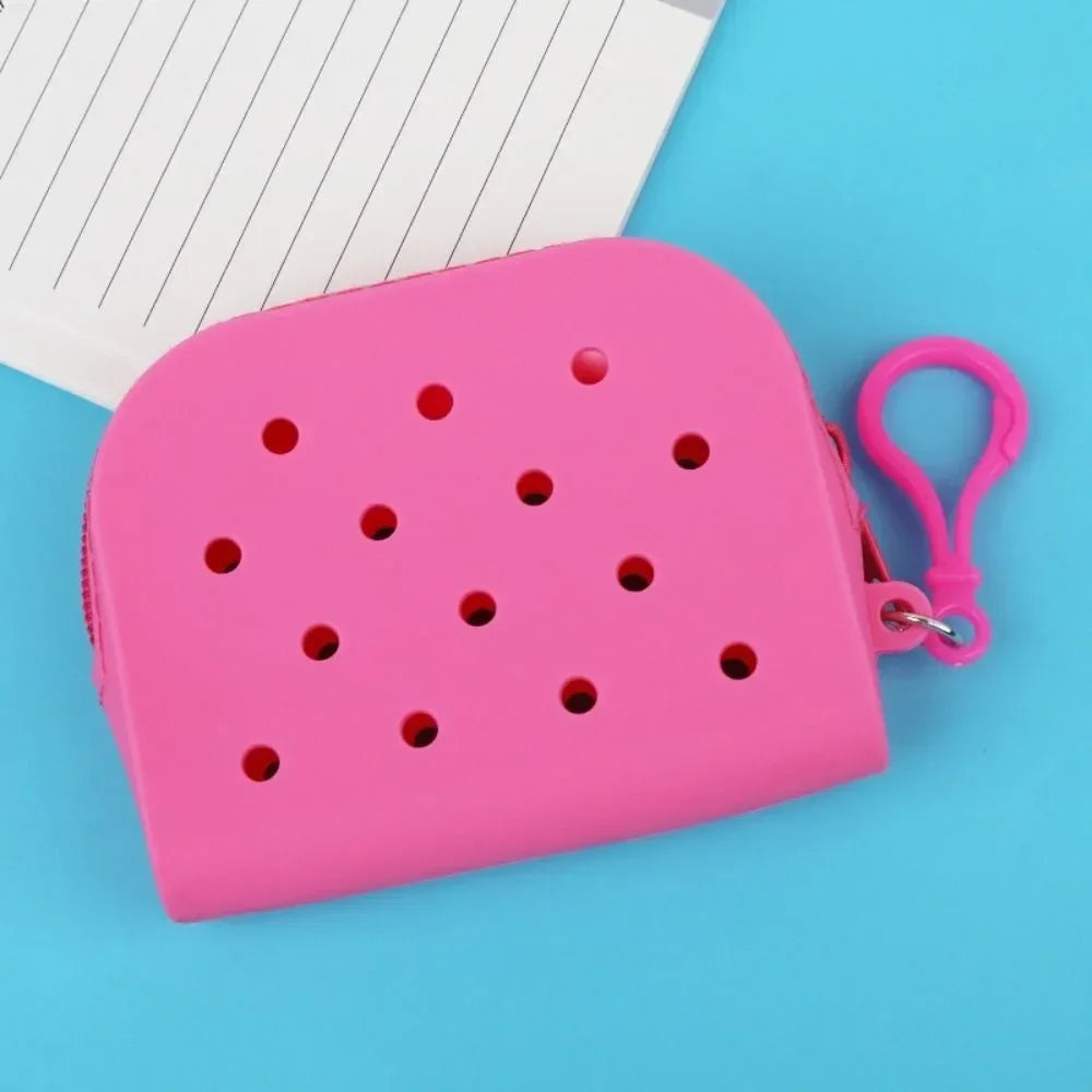 New Summer Bag Holes Coin Purse | Cute Silicone Mini Card Holder & Zipper Money Bag (Unisex) Luxegan