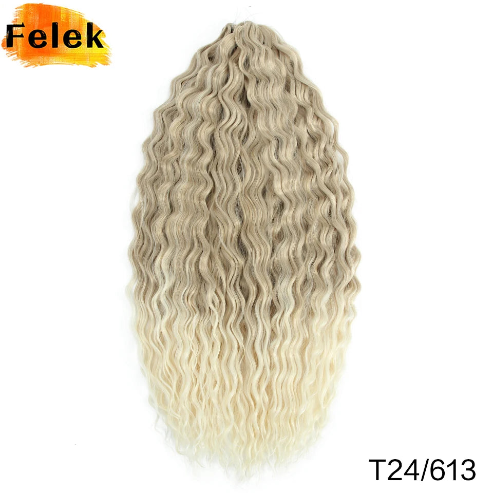Ariel Curls Crochet Braiding Hair | Water Wave Synthetic Braid Extensions