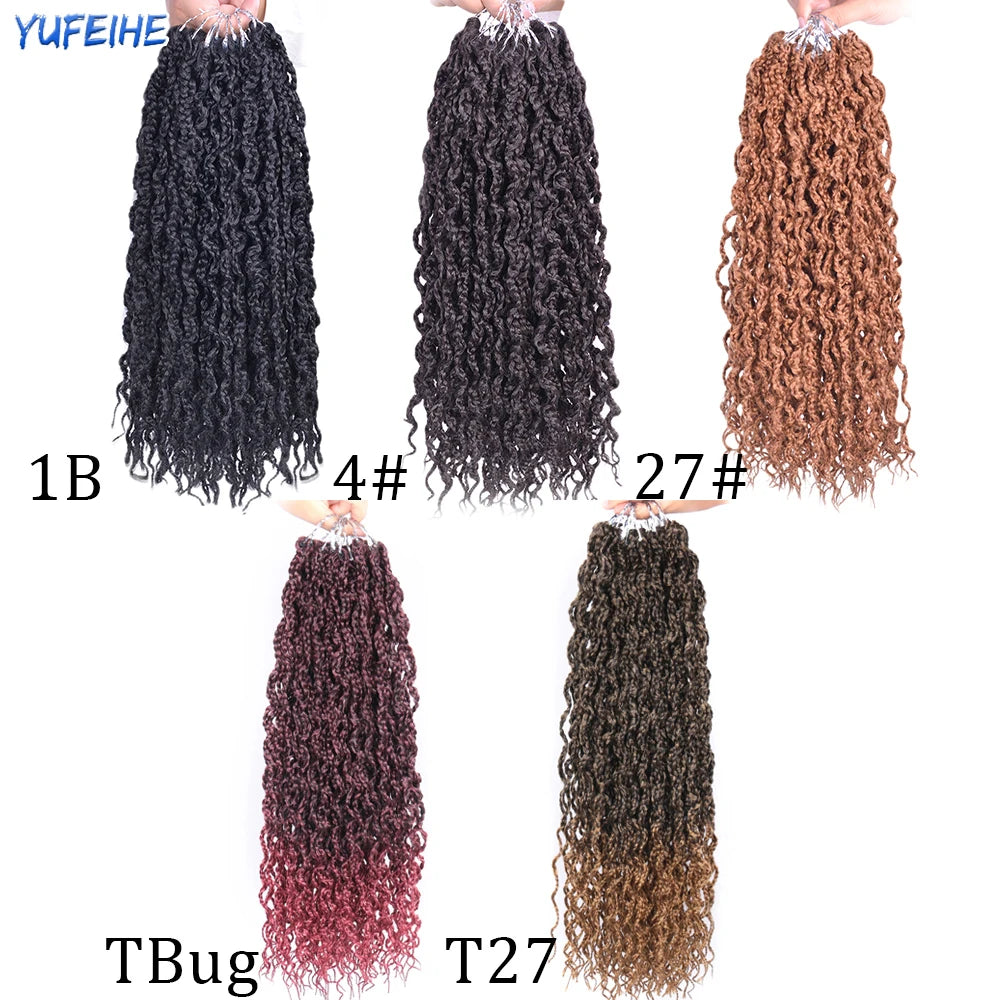 Ombre Box Braids Crochet Hair Extensions – Synthetic Straight Braiding Hair 14"/18"/24" | 22 Strands/Pack