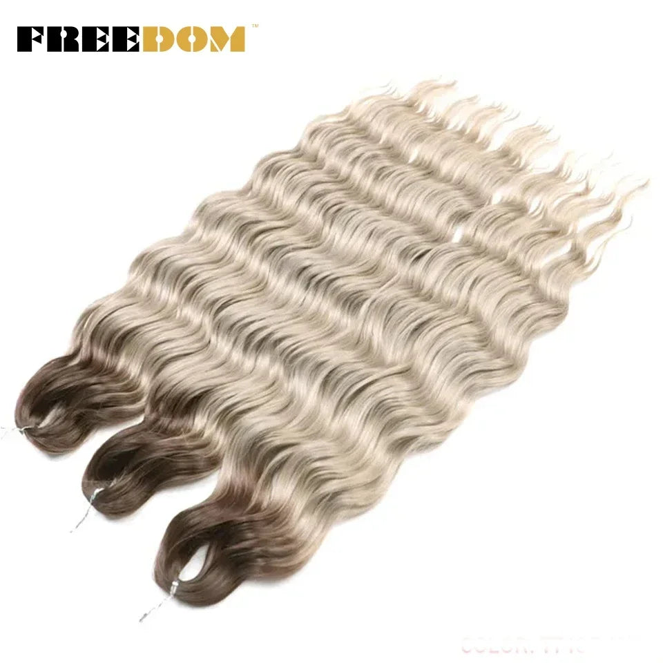 FREEDOM Synthetic Water Wave Crochet Braiding Hair 24 Inch – Ombre & Multi-Tone | 88 Colors | 300g - view 92