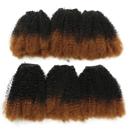 Afro Kinky Curly Synthetic Weft Hair Extensions – Sew In Luxegan