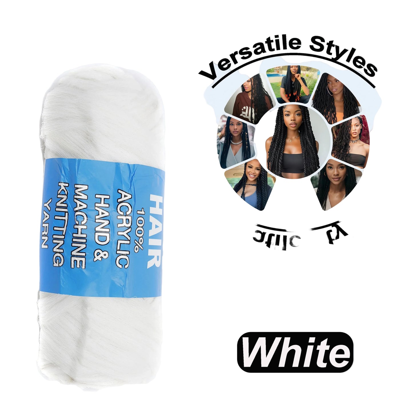 Kinky Curly Braiding Yarn – Acrylic Wool Hair for Crochet, Twists, Faux Locs & Dreadlocks | 14 Colors Luxegan