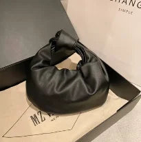 Fashion Ruched Hobo Bag | Soft PU Leather Crossbody Clutch Luxegan