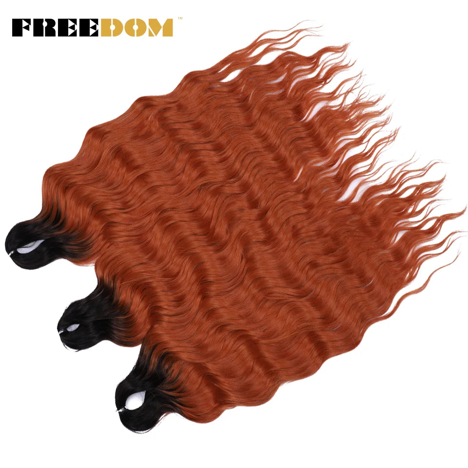 FREEDOM Synthetic Water Wave Crochet Braiding Hair 24 Inch – Ombre & Multi-Tone | 88 Colors | 300g - view 24