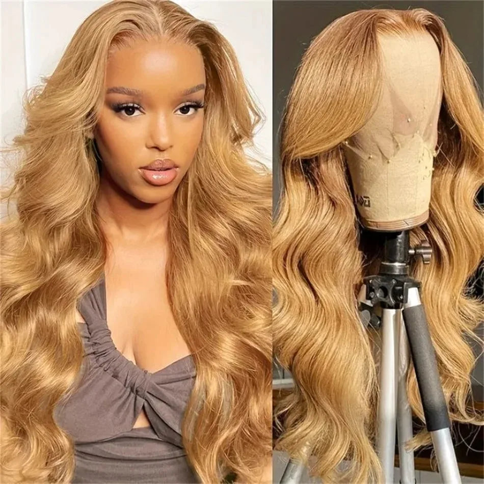 Black and Pink Highlight Body Wave Wig | Sophisticated 13x4 HD Transparent Lace Frontal | Elegant High-Temperature Fiber Glamour | "Dignified" 18–32 Inch Pre-Plucked Glueless Wig for Radiant Versatile Styling Luxegan