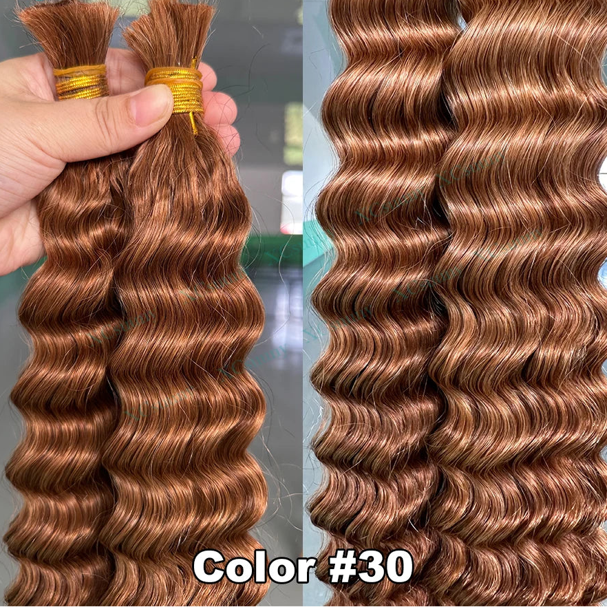 Deep Wave Human Hair Extensions | 12–26 Inch Braiding Hair Luxegan