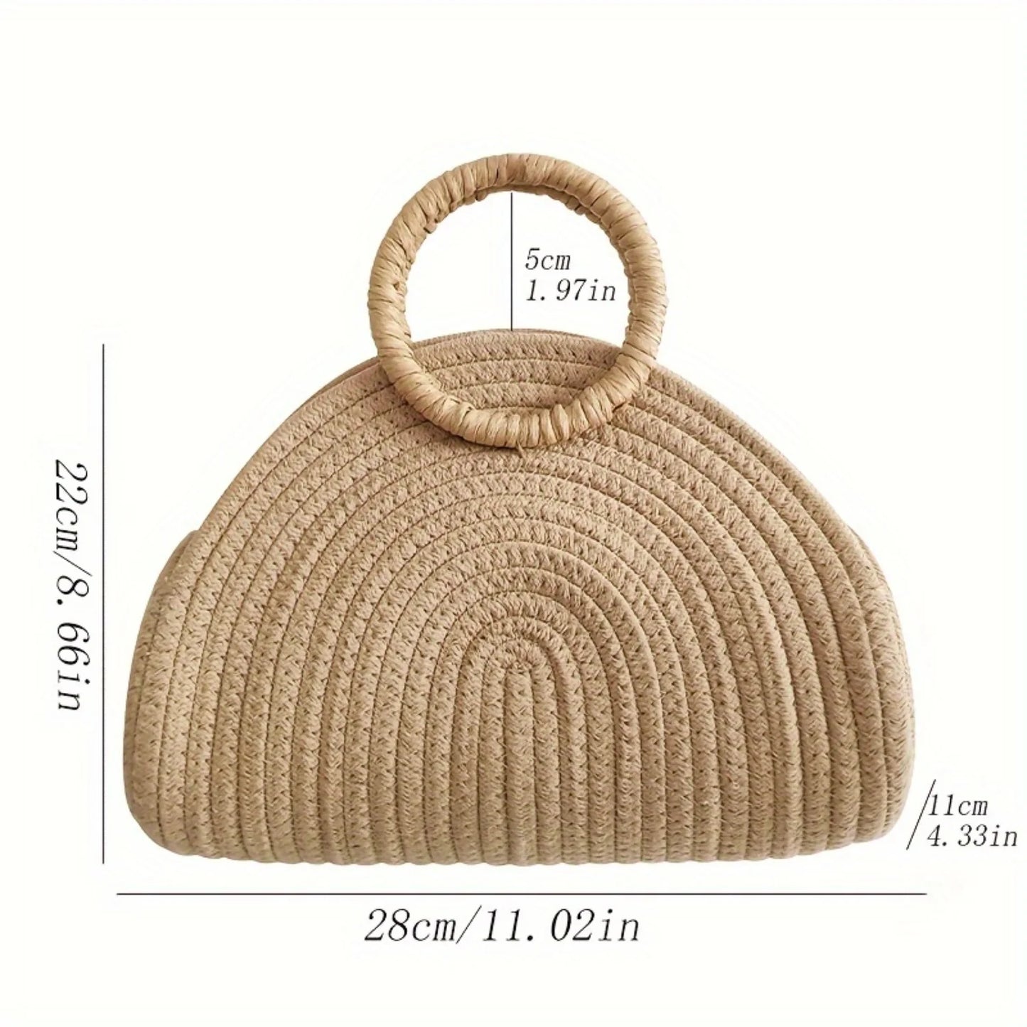 Fashionable Minimalist Beach Bag, Versatile Chic  Style Handbag For Women