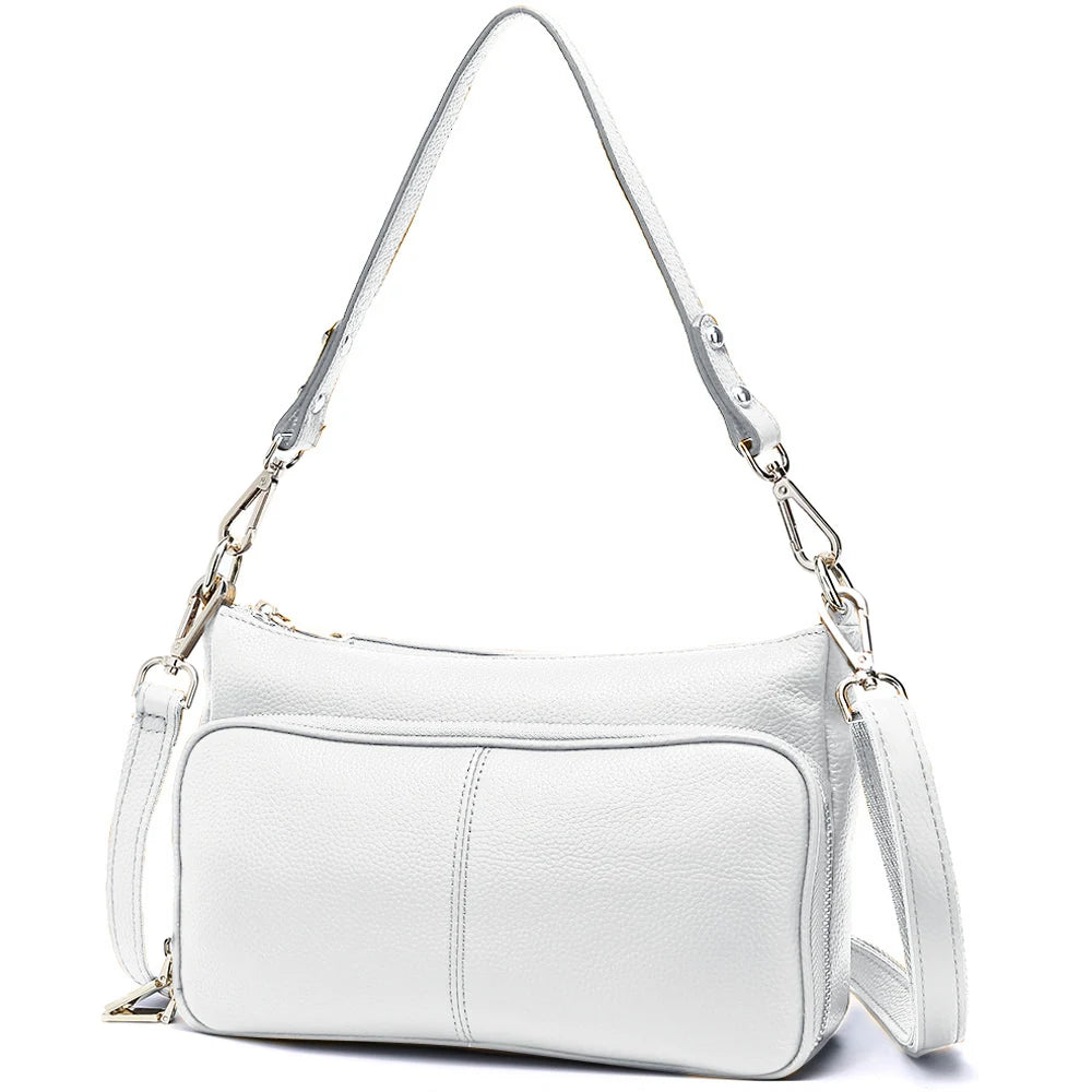 Women's Handbag 100% Genuine Leather Ladies Shoulder Crossbody Messenger Bag | Fashion Hobos Black High Quality Luxegan