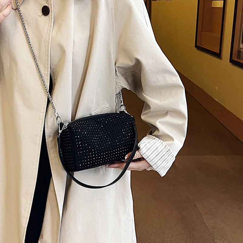 Plush Diamond Pillow Bag | Small Chain Crossbody Purse Luxegan