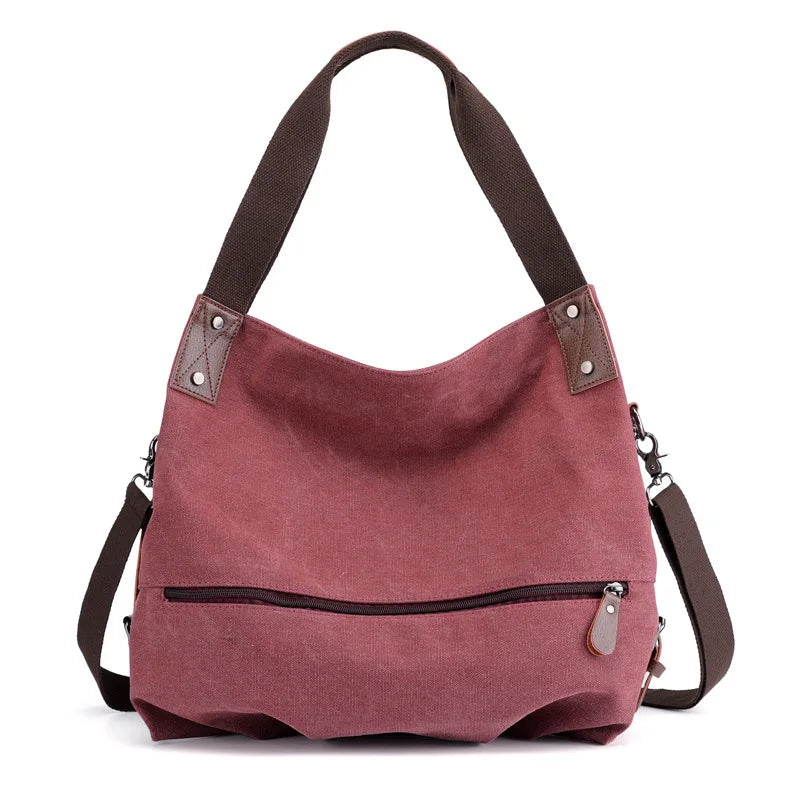 Canvas Square Shoulder Bag | Soft Versatile Spring/Summer Messenger Luxegan