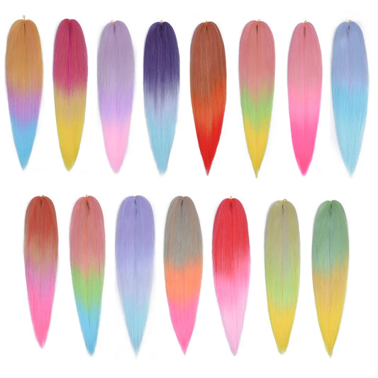 Jumbo Pre-Stretched Kanekalon Braiding Hair 24in – Ombré & Solid Colors Twist Braid Extensions | 100g | 105