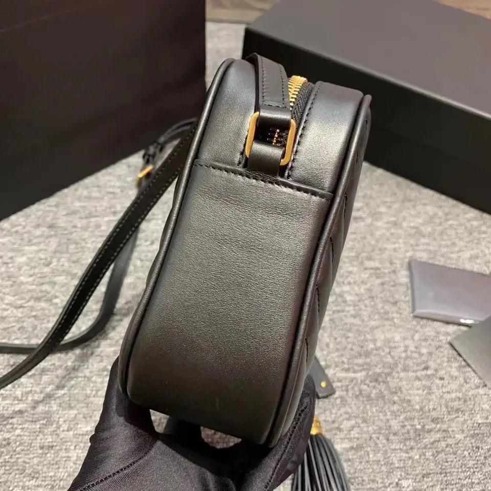 Fashionable Versatile Cow Leather Women's Bag | Small Square Crossbody Shoulder Bag & Single Handle Wristlet (For Camera) Luxegan