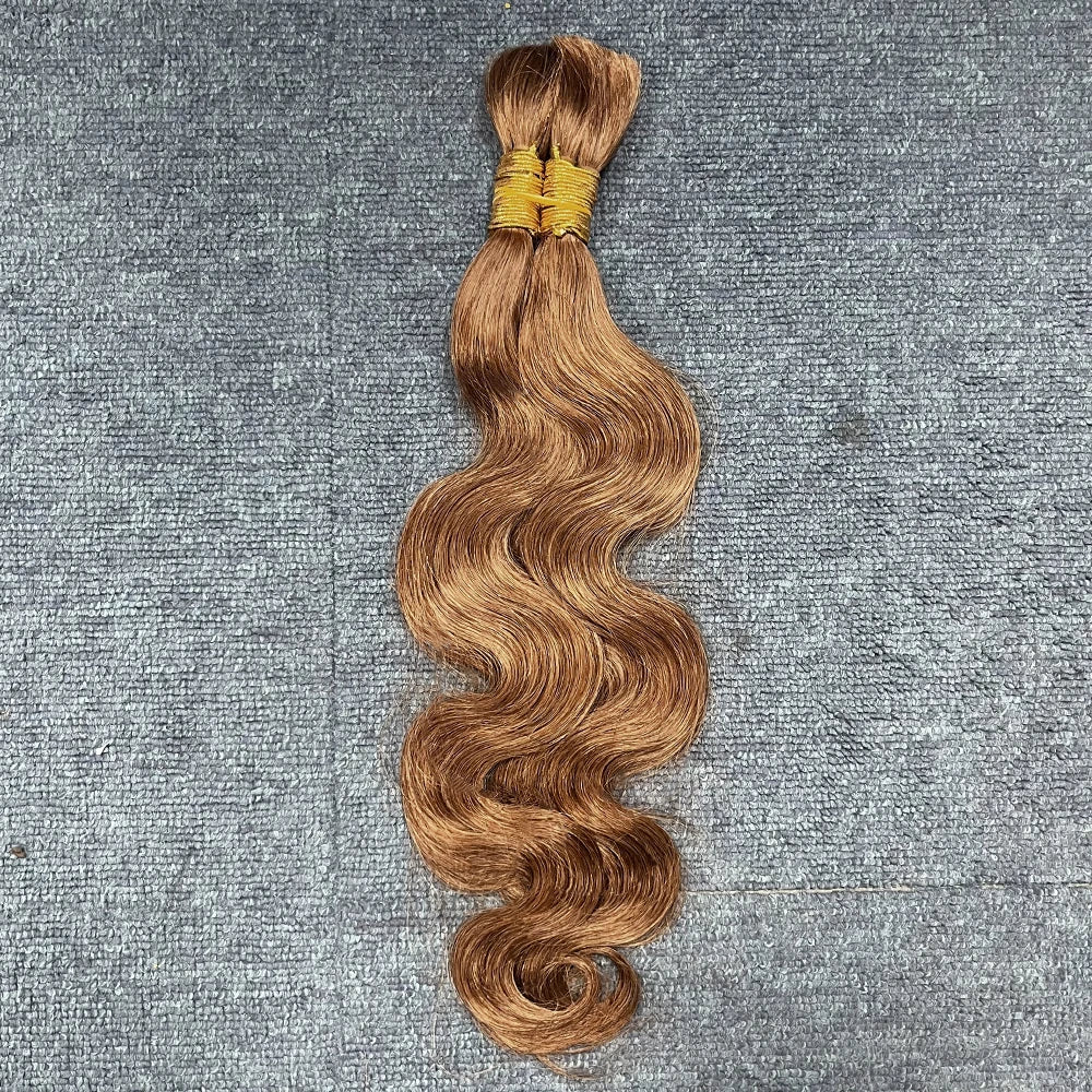 Body Wave Human Hair Bundles for Braiding | No-Weft Boho Extensions | 14–30 Inches Luxegan
