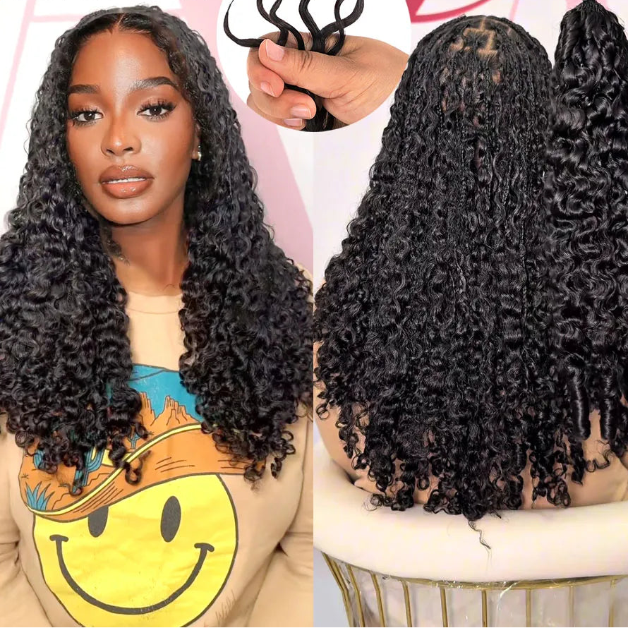 Burmese Curly Miracle Knots Crochet Human Hair | 100% Vietnamese Hair Boho Braids Feathered Extensions 14-24