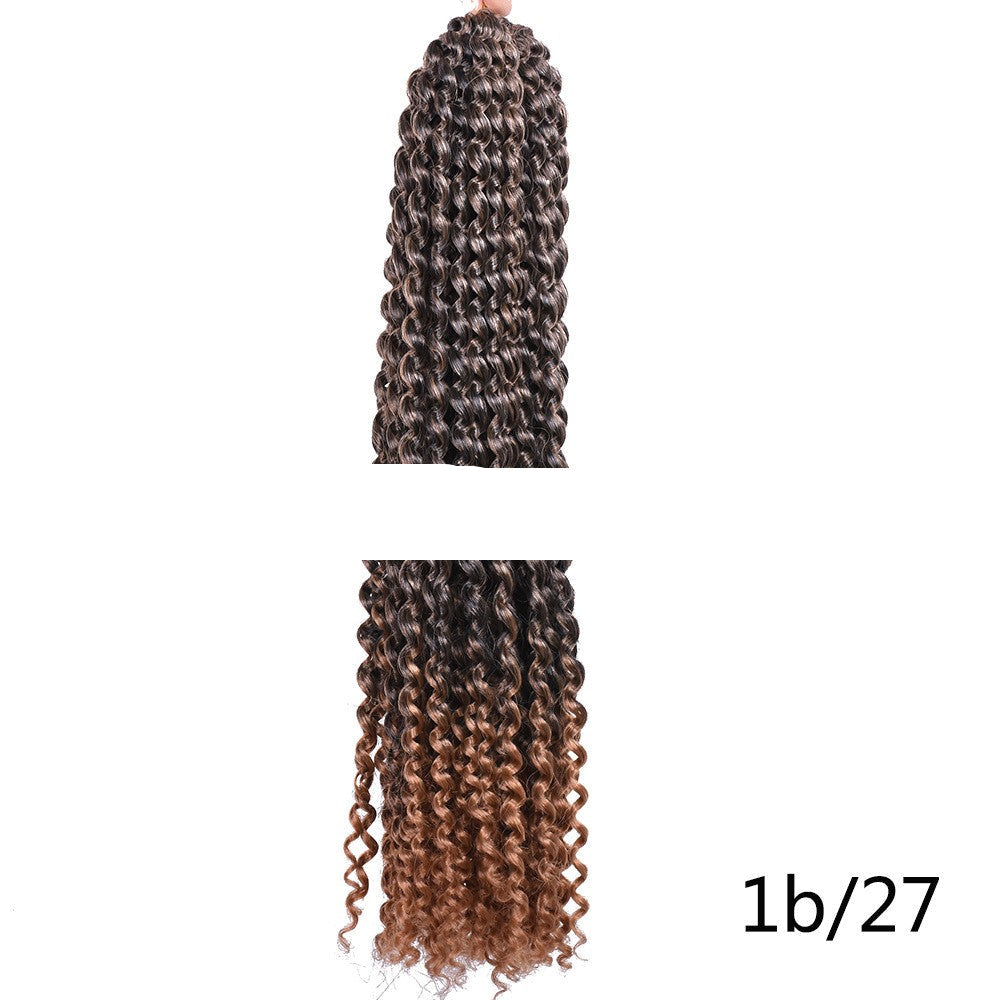 18-Inch Water Wave Passion Twist Wig | European & American Style Water Ripple Crochet Synthetic Fiber Luxegan