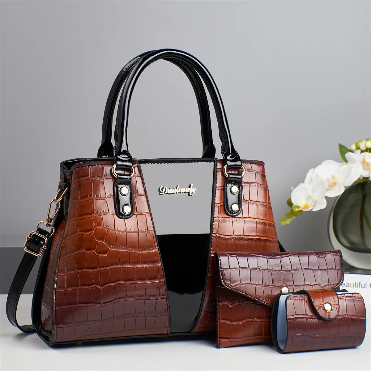 Luxury Designer Shoulder Crossbody Bags High-quality 3Piece Set Women Bags | Fashion Ladies Handbags Crossbody Messenger Bag Sac Luxegan