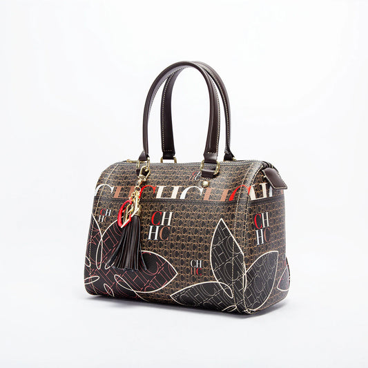Luxury Jacquard Bowling Bag | Colorful PVC Commuter Crossbody Luxegan