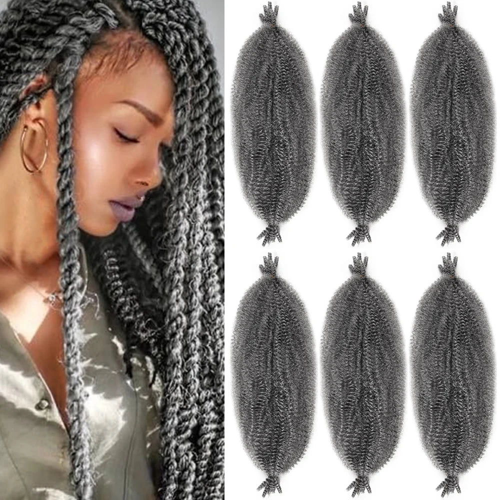 Springy Afro Twist Hair 24in | Pre-Separated Marley Twist for Faux Locs & Crochet Luxegan