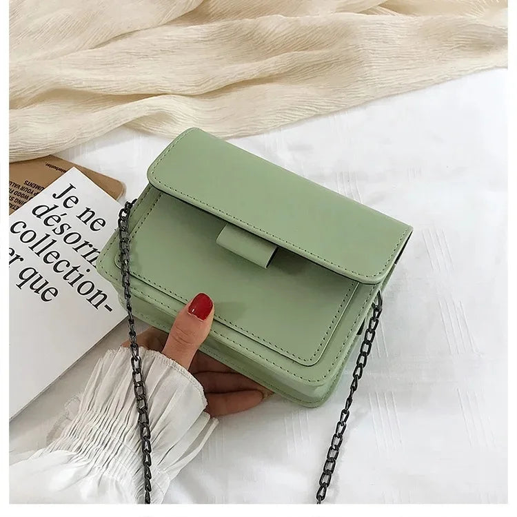Fashion Brand Women's Small Crossbody Bag | Lightweight PU Leather Messenger Bag (Flap Handbag Purse, Summer Travel Bag for Female) Luxegan