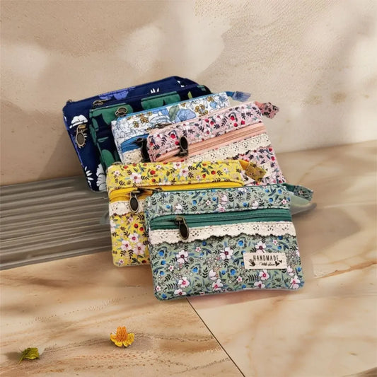 New Fashion Canvas Waterproof Coin Purse | Short Zipper Simple Organizer Clutch & Money Bag for Women Luxegan