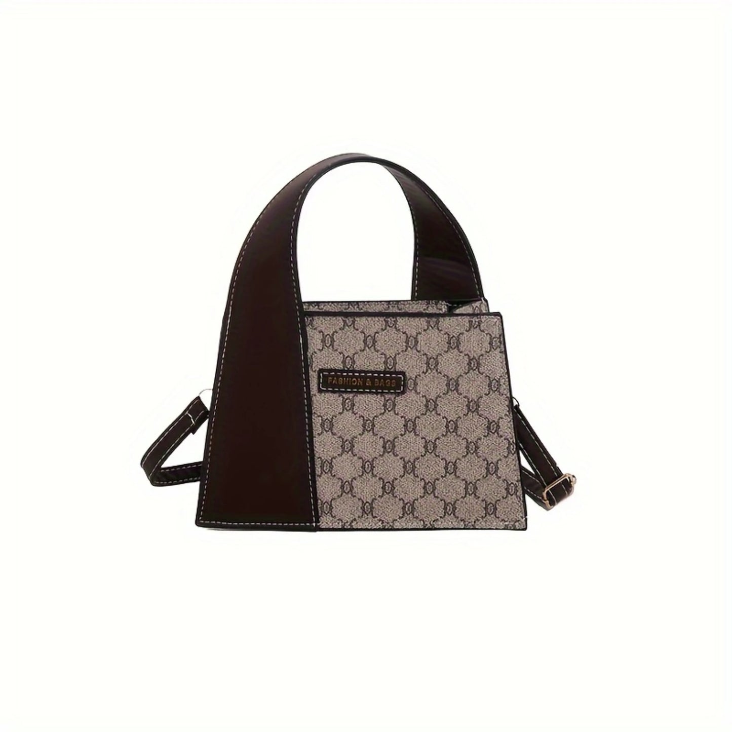 Designer Mini Crossbody Bag, Vintage-Inspired PU Shoulder Handbag for Women, Chic Commuter Tote with Metallic Clasp