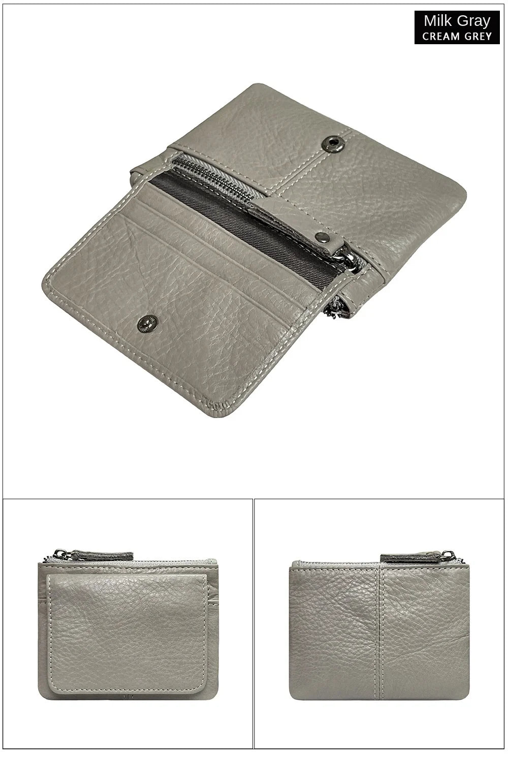 New Cow Leather Card Bag | Slim Credit Card Holder & Coin Purse Luxegan