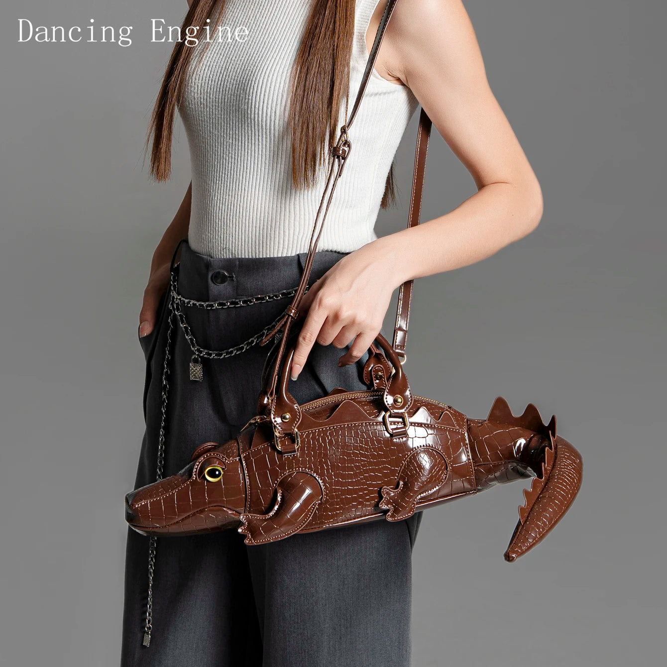 French Fashion Genuine Leather Crescent Bag Luxegan
