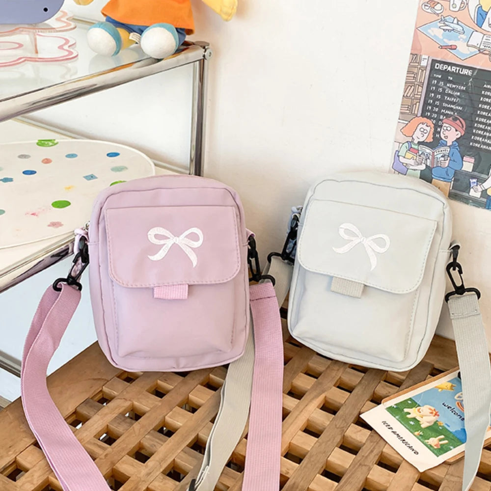 Fashionable Mobile Phone Bag | Bow Messenger & Crossbody Purse Luxegan