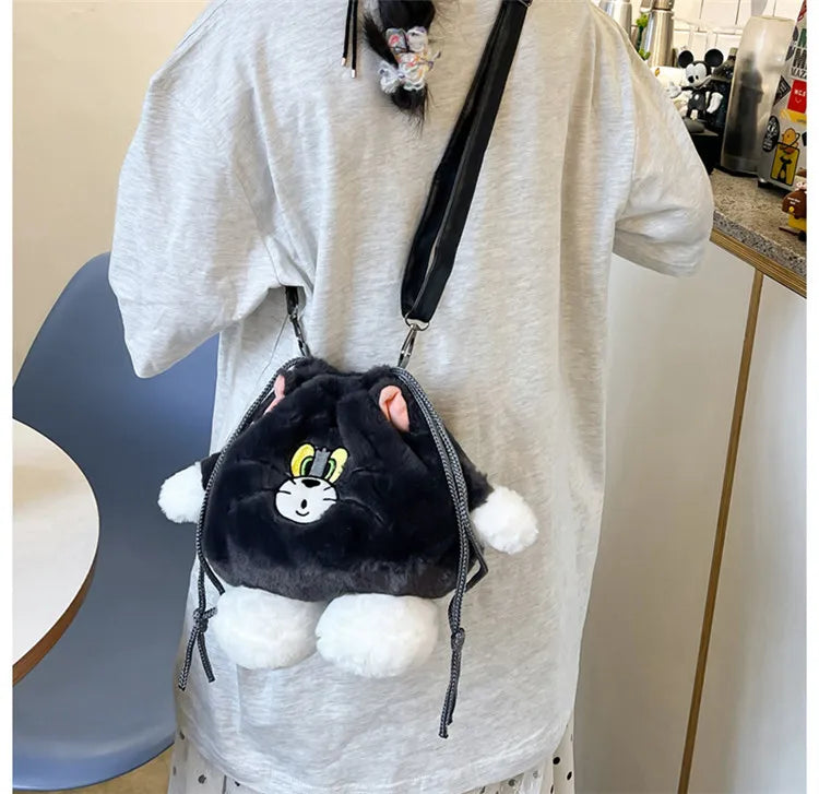Plush Shoulder Bag | Cute Kawaii Character Doll Crossbody Purse Luxegan