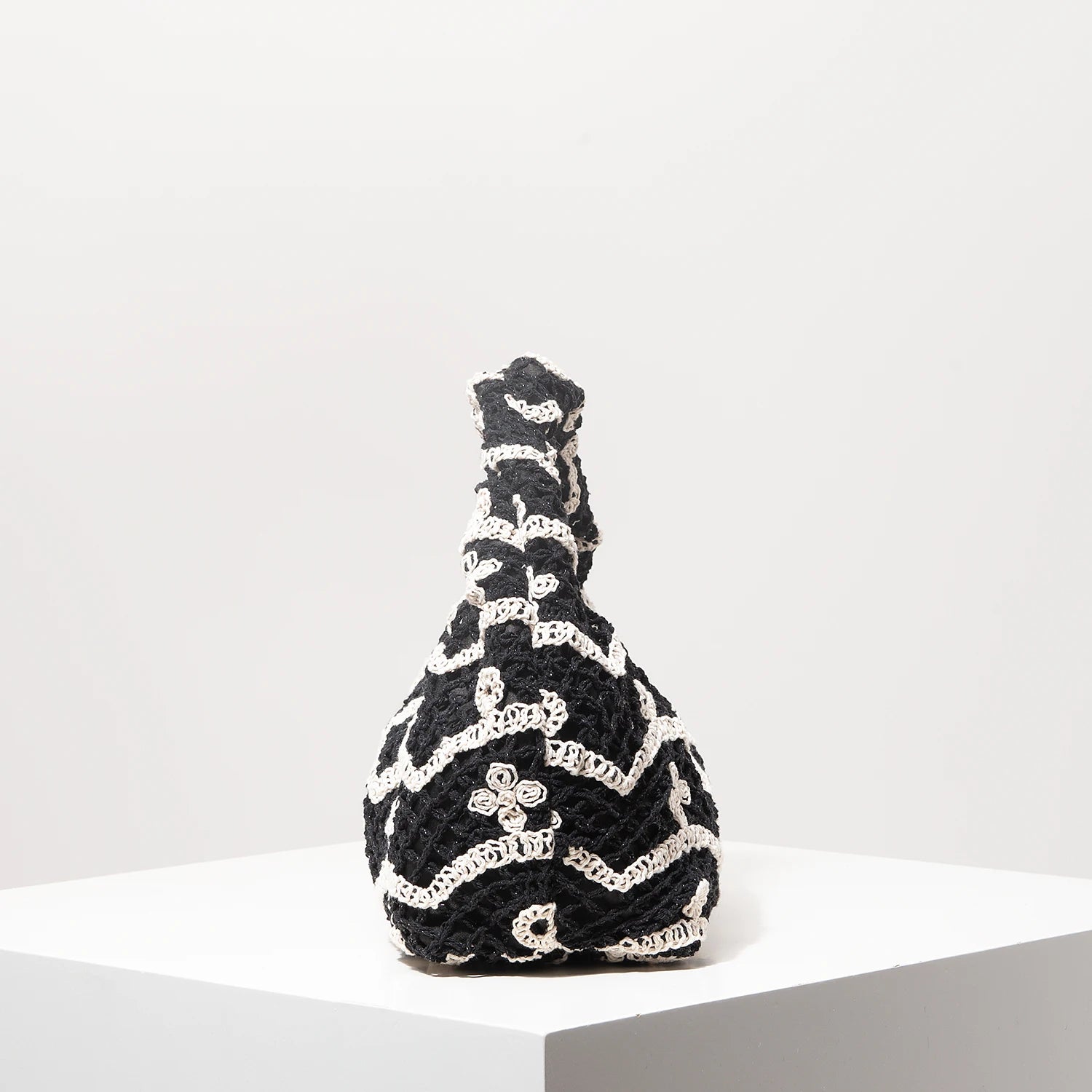 Soft Bohemian Hollow Woven Handbag | Zippered Crochet Beach Tote Luxegan