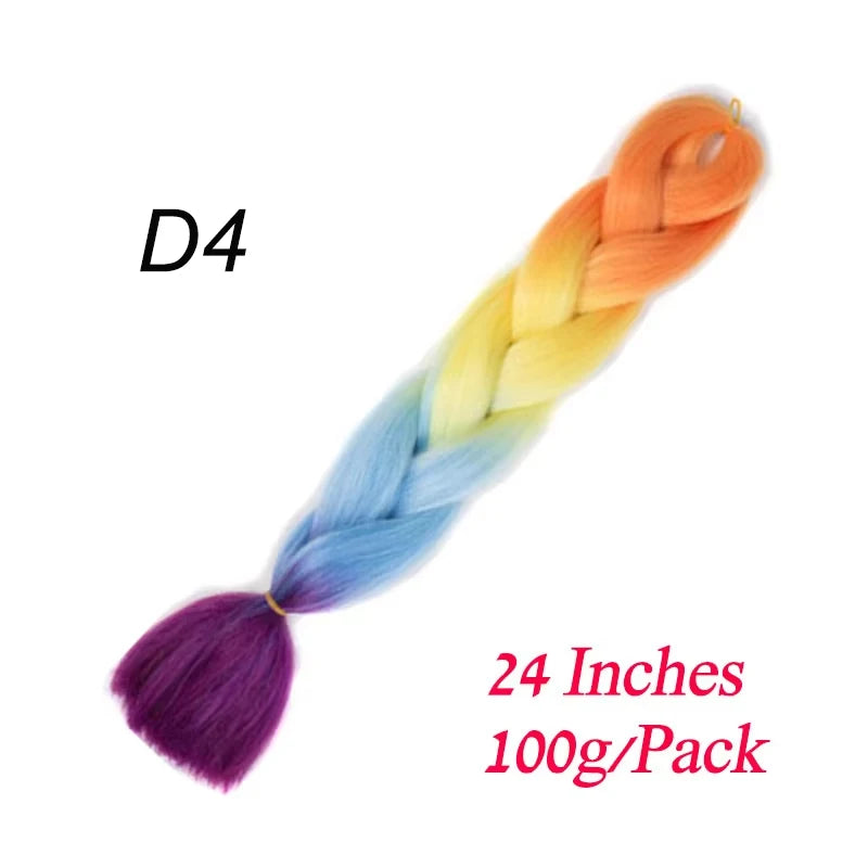 Lihui 24 Inch Pre-Stretched Synthetic Braiding Hair – Kanekalon Jumbo Braid | 100g | 100+ Ombre Colors