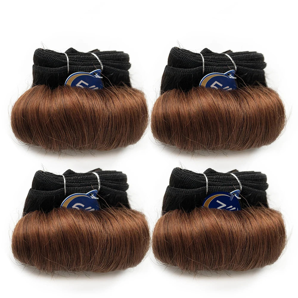 Brazilian Curly Hair Weave Bundles | 100% Human Hair | Short 5–7 Inch | Afro Texture Luxegan