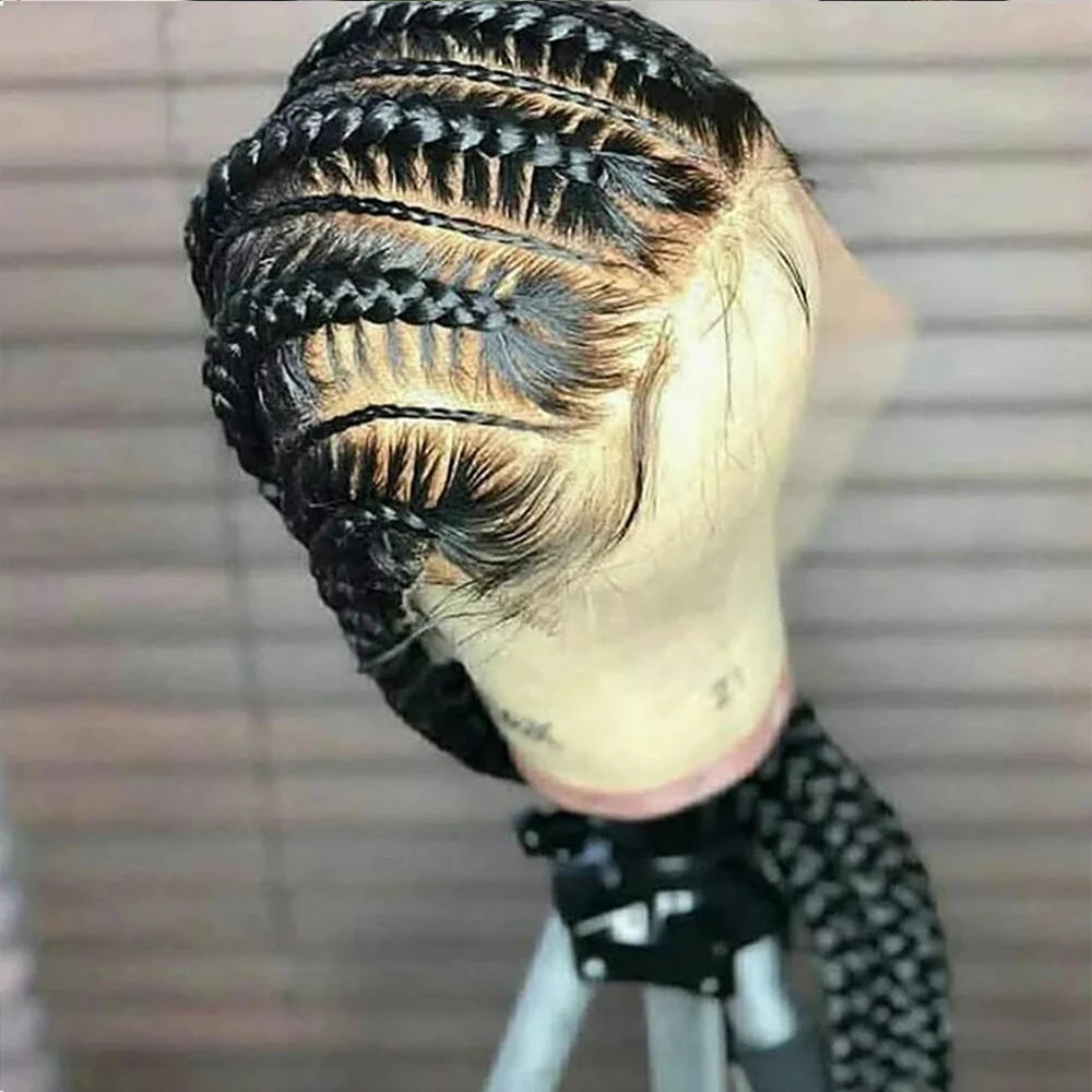 Real Full Lace Wigs 100% Human Hair for Braided Wigs Knotless Braids Straight HD Full Lace Frontal Wig Braid Wigs Preplucked Luxegan