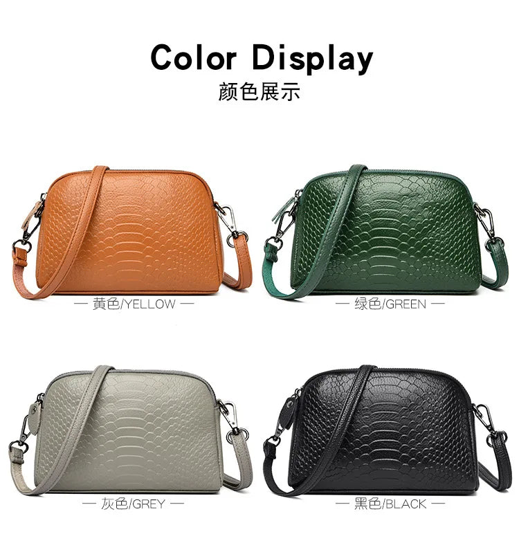 Cross Border Women's Crossbody Small Bag | New Fashion Genuine Cow Leather Single Shoulder Handbag (Trendy Messenger Bag) Luxegan