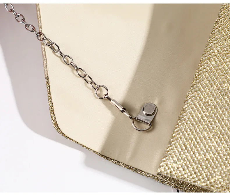 Luxury Women's Square Pleated Envelope Evening Clutch | Fashion Wedding Handbag Luxegan