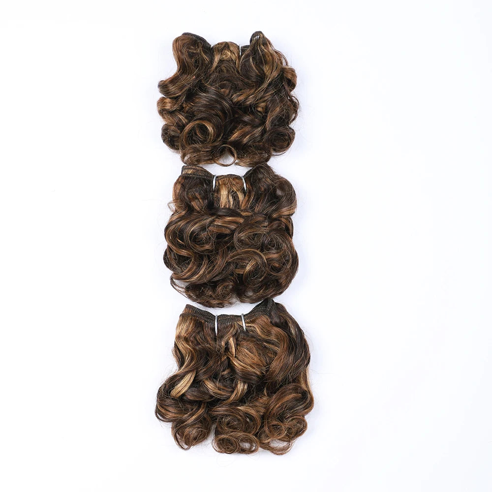 Brazilian Jerry Curly Human Hair Bundles | Natural Romance Curl Remy Weave (100g) Luxegan