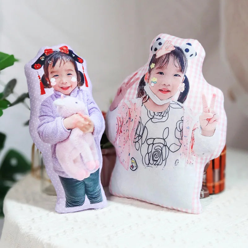 Custom Personalized Humanoid Photo Cushion | Sophisticated "DIY Portrait" Silhouette | Elegant Life-Size Stuffed Picture Pillow | "Dignified" High-Performance Handmade Gift for Radiant Versatile Styling Luxegan