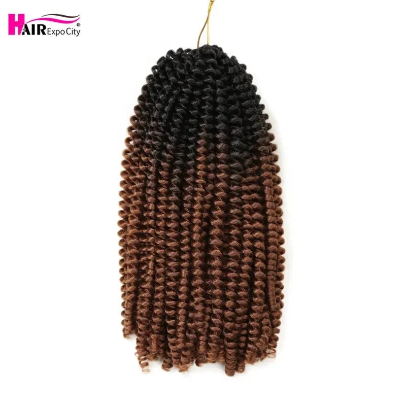 Spring Twist Crochet Hair 12 Inch – Afro Fluffy Synthetic Twist Braids | Ombre & Solid | 25 Colors - view 12