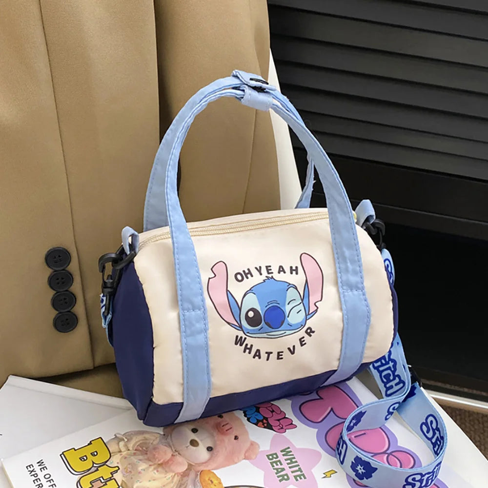 Disney Stitch Hard Canvas Bucket Shoulder Bag Luxegan
