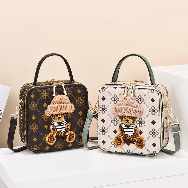 New Fashion Design Leather Women's Bag | Lady Commuter Small Square Bag & Hard Box Handbag Luxegan