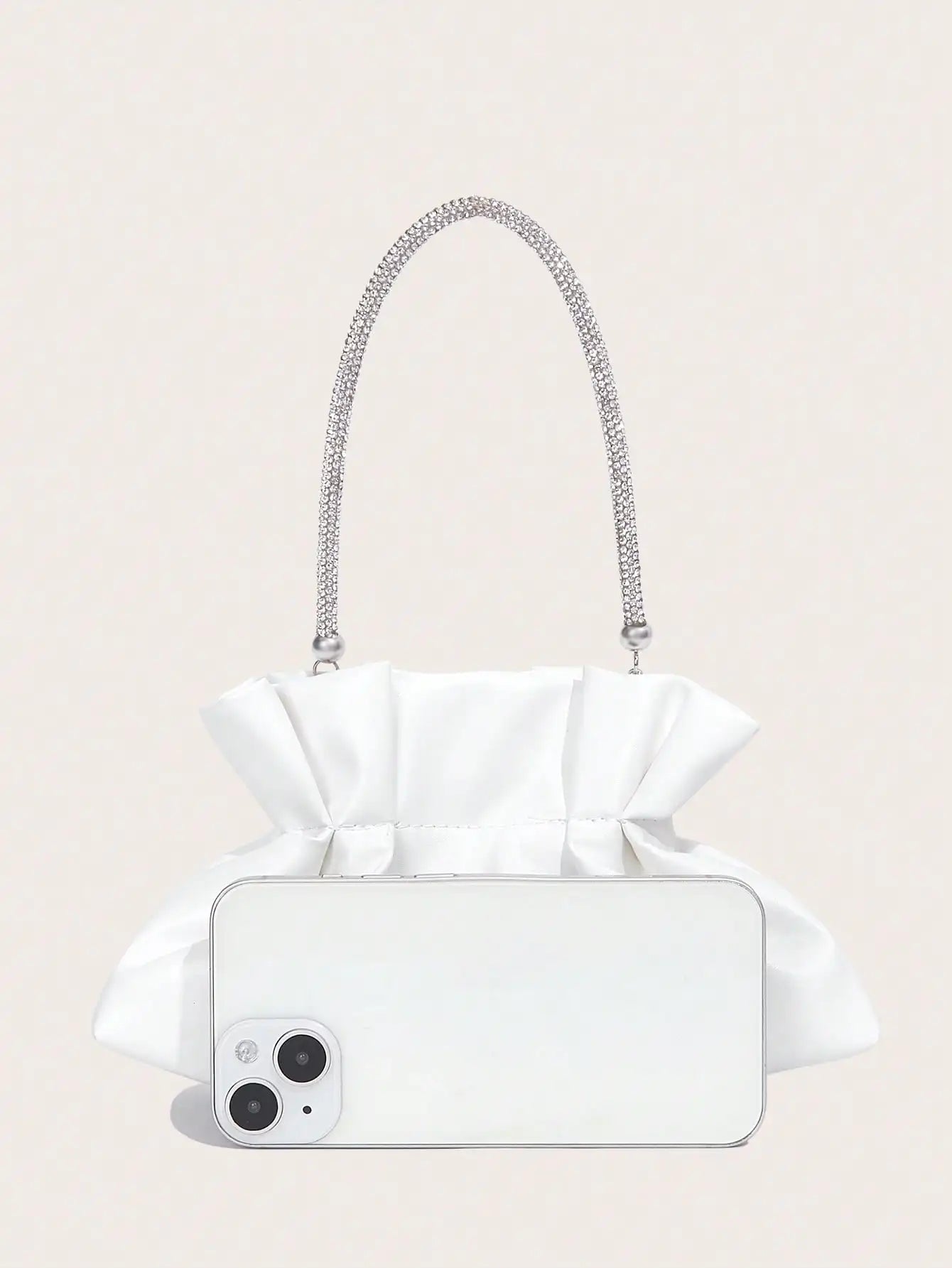 Women's Fashionable White Party Clutch | Elegant Hasp Bag for Weddings and Events Luxegan