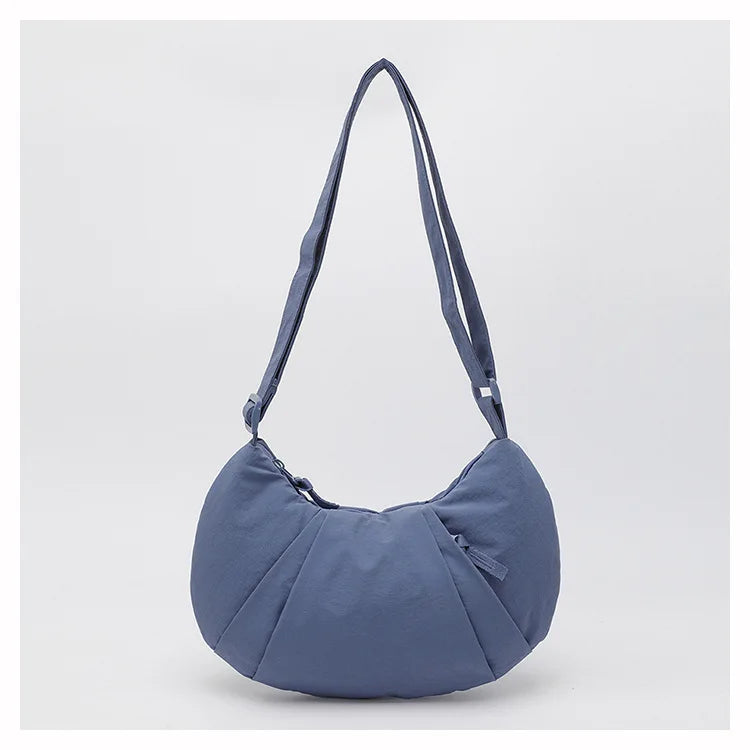 New Large-Capacity Crescent Bag for Women | Trendy Casual Nylon Shoulder & Crossbody Bag (Simple Croissant Style, Commuting) Luxegan
