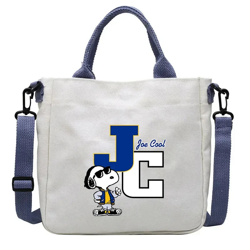 Kawaii Snoopy Cartoon Canvas Bag | Crossbody School Bookbag for Students Luxegan