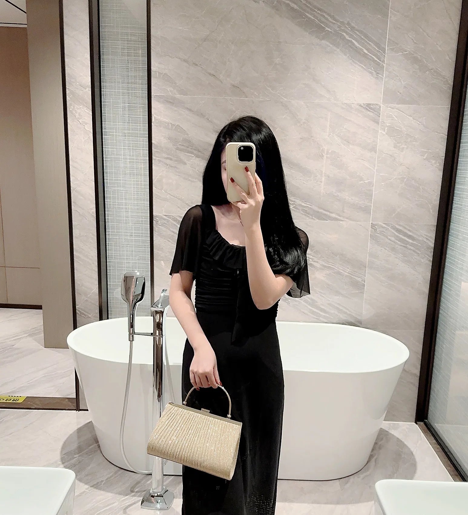 Women's Classic Pleated Evening Bag | Sparkling Handbag Clutch for Prom, Party & Formal Events (Minaudière Shape) Luxegan